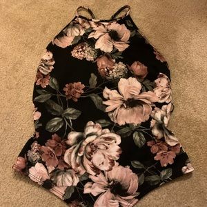 floral womans body suit